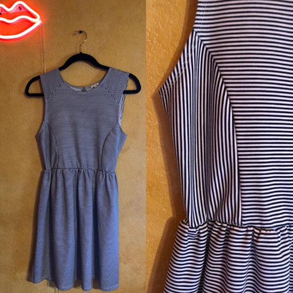 Striped Peplum Dress - Picture 1 of 1